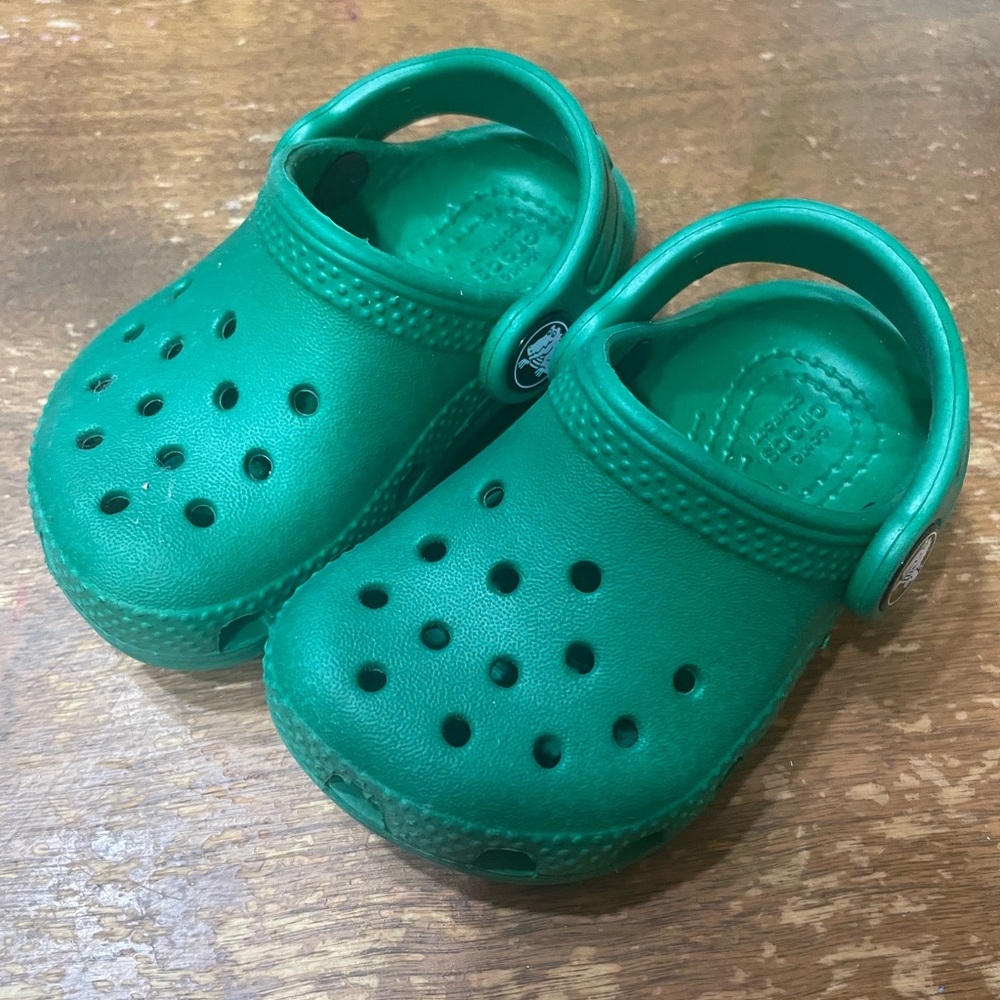 Baby Toddler Green Crocs Clogs